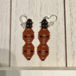 Beaded Mountain Dulcimer Earrings
